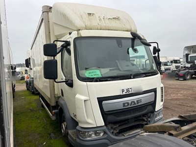 Lot 70 - 2017 (67 Plate) DAF LF 150 FA Rigid Box Euro 6 NON RUNNER