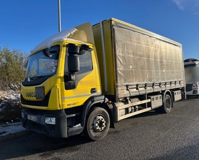Lot 87 - 2016 (66 Plate) Iveco Eurocargo 150E21S S-A Rigid Curtainside Euro 6