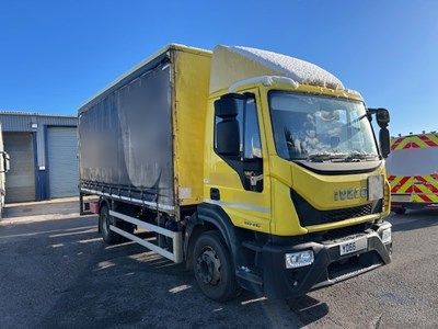 Lot 86 - 2016 (66 plate) Iveco Eurocargo 150-210 Rigid Curtainside Euro 6