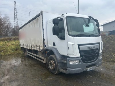 Lot 15 - 2016 DAF LF 220 Rigid Curtainside Euro 6 - NOT ROAD WORTHY