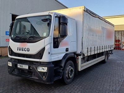 Lot 11 - 2016 (66 Plate) Iveco Eurocargo 180E 4x2 Curtainside Rigid Euro 6