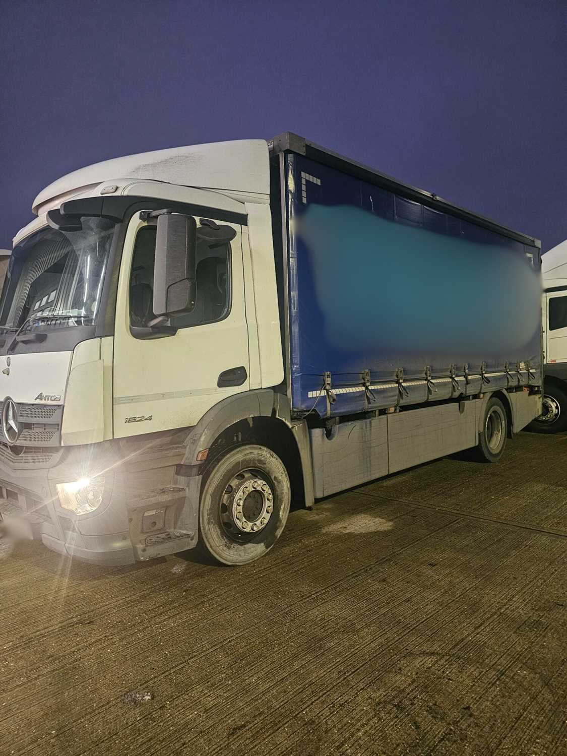Lot 12 - 2016 (66 Plate) Mercedes Antos 1824 Rigid Curtainside Euro 6