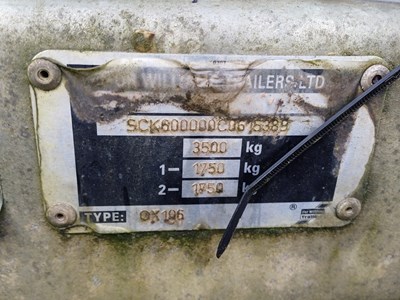 Lot 60 - Ifor Williams Tandem Axle Trailer
