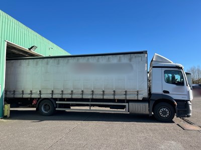 Lot 3 - 2020 (69 Plate) Mercedes Actros 1824 Rigid Curtainside Euro 6