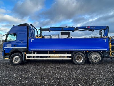 Lot 9 - 2017 (67 Plate) Volvo FM450 6x2 Globetrotter Cab Rigid Brick Grab with Drag Trailer Euro 6