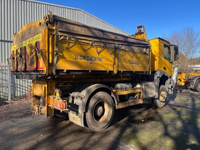 Lot 5 - 2016 (66 Plate) Mercedes Arocs 1824 Econ Tipper with Gritter Body and Plough Attachment Euro 6