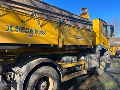 Lot 5 - 2016 (66 Plate) Mercedes Arocs 1824 Econ Tipper with Gritter Body and Plough Attachment Euro 6