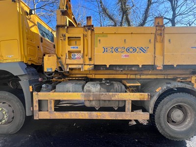Lot 5 - 2016 (66 Plate) Mercedes Arocs 1824 Econ Tipper with Gritter Body and Plough Attachment Euro 6