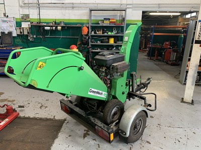 Lot 17 - Greenmech CS100 Wood Chipper C/W Trailer
