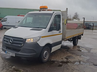 Lot 4 - 2019 (69 Plate) Mercedes Sprinter 314 CDI Dropside Flat Bed Euro 6