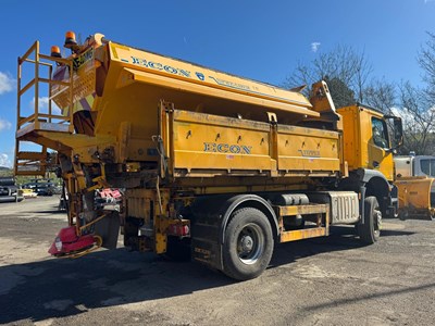 Lot 1 - 2016 (66 Plate) Mercedes Arocs 1824 Econ Tipper with Gritter Body and Plough Attachment Euro 6