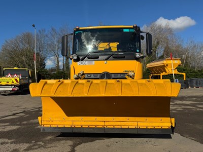 Lot 1 - 2016 (66 Plate) Mercedes Arocs 1824 Econ Tipper with Gritter Body and Plough Attachment Euro 6