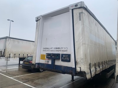 Lot 20 - 2012 Don-Bur UB18AW Curtainside Single Axle Trailer