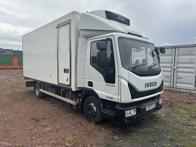 Lot 50 - 2018 (67 Plate) Iveco Eurocargo 75-190 Rigid Fridge box Euro 6