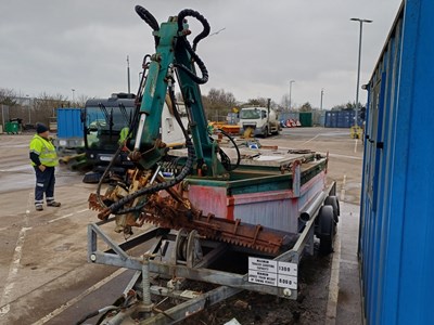 Lot 48 - 1998 Floating Reed Cutter & 2012 Ifor Williams Trailer
