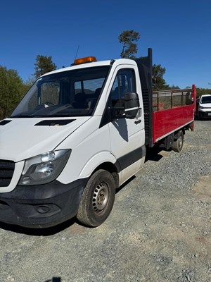 Lot 57 - 2017 Mercedes Sprinter 314 CDI LWB Flatbed Euro 6