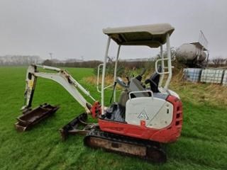 Lot 42 - 2015 Takeuchi TB216 1.5 Tonne Compact Excavator